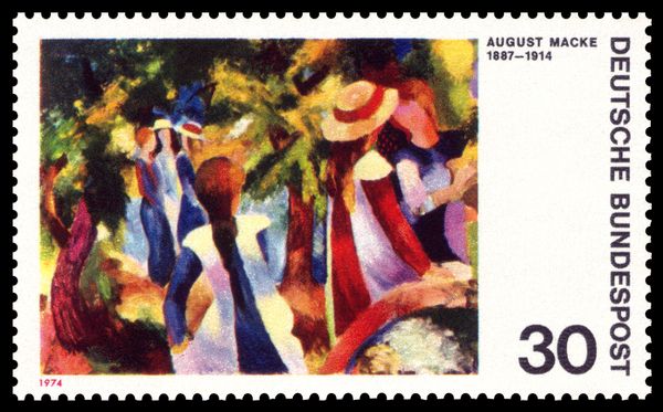 "Girls Under Trees", August Macke 1887-1914