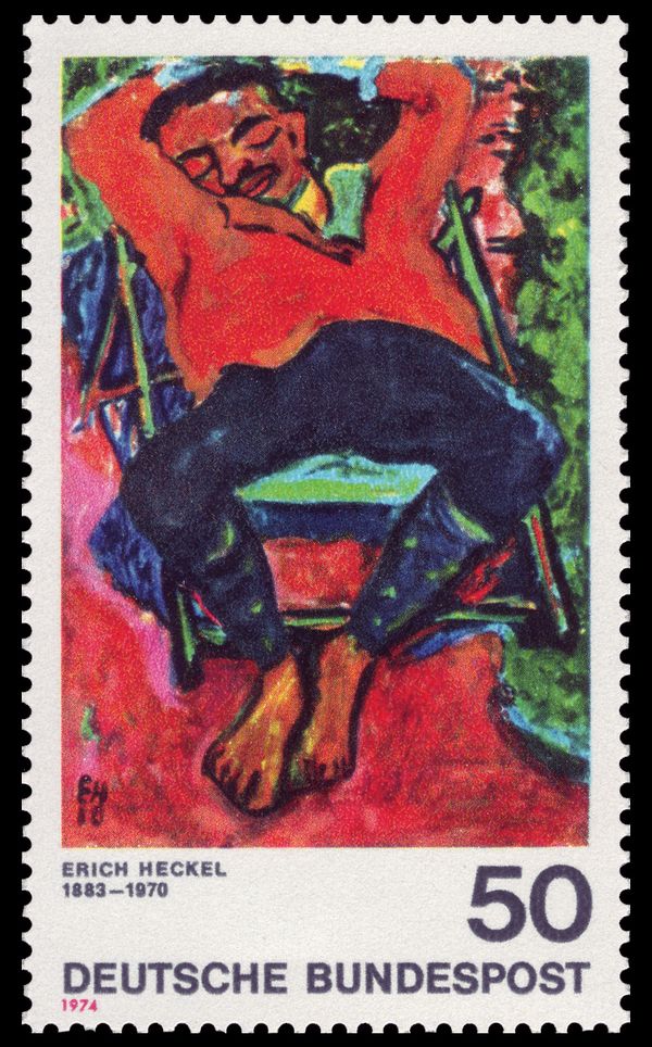 "Pechstein Asleep", Erich Heckel 1883-1970