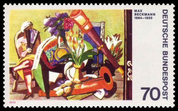 "Still Life With Telescope" by Max Beckmann (1884-1950)