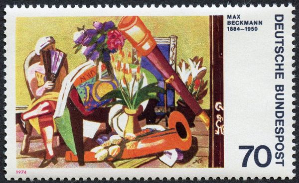 "Still Life With Telescope" by Max Beckmann (1884-1950)
