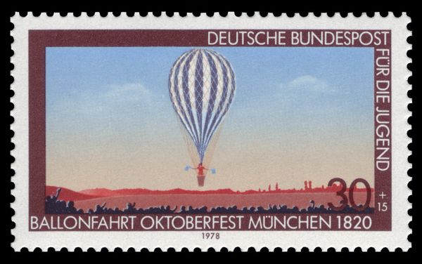Wilhelmine Reichart's Balloon. Munich October Festival (1820