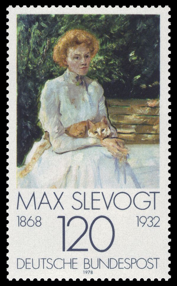 "Lady with a cat", Max Slevogt, 1868-1932