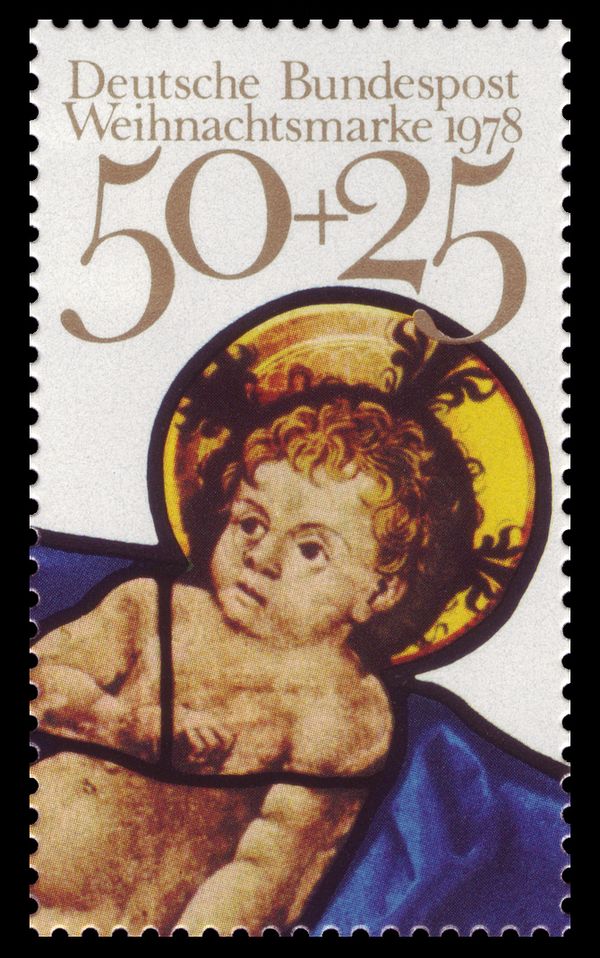 The Christ child; Excerpt from a window of the Frauenkirche,