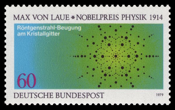 Diffraction pattern of X-rays passed through crystal
