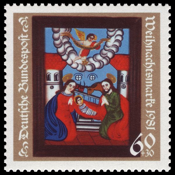 "Nativity" (glass painting)