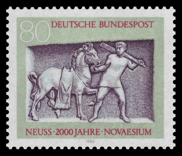 Groom leading horse (detail from tomb of Oclatius)