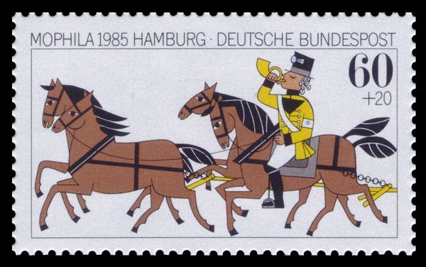 Horses and Postilion