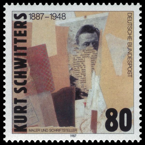 Without Title (with an early portrait) - Kurt Schwitters
