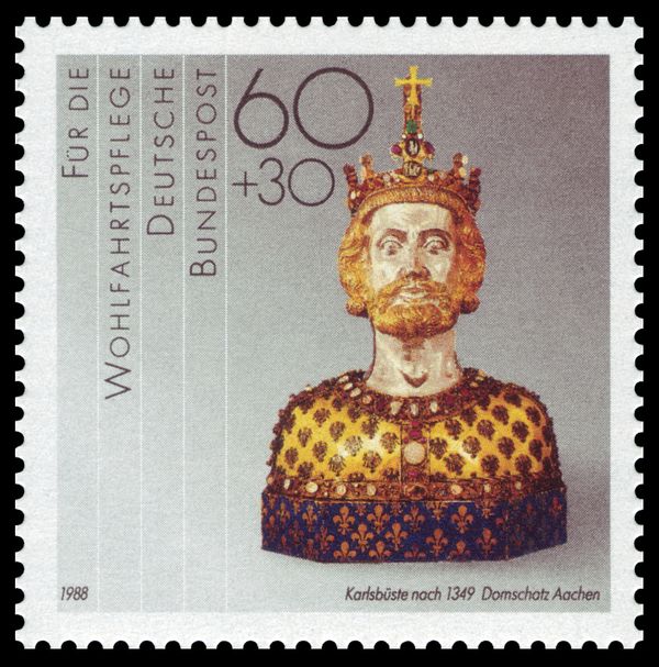 14th.century bust of Charlemagne