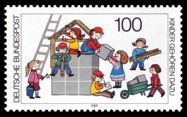 Children Building House