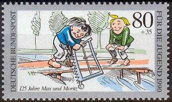 Moritz watching Max sawing through bridge