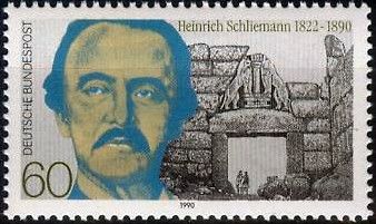Heinrich Schliemann (archaeologist) and Lion Gate, Mycenae