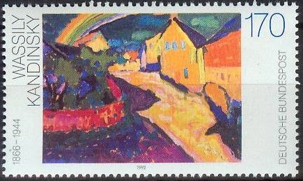 "Murnau with Rainbow" painting by Wassily Kandinsky