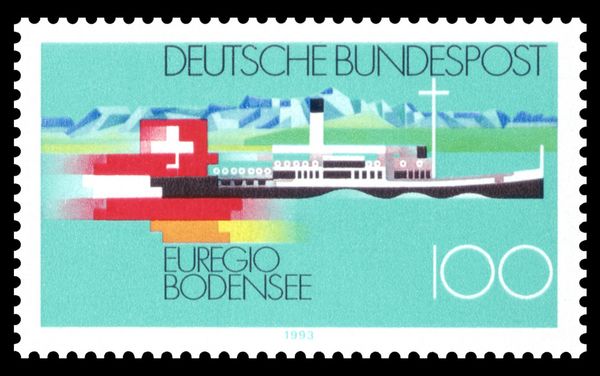 Lake steamer and Flags