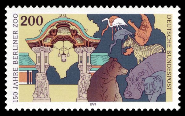 Animals and entrance to Berlin Zoo