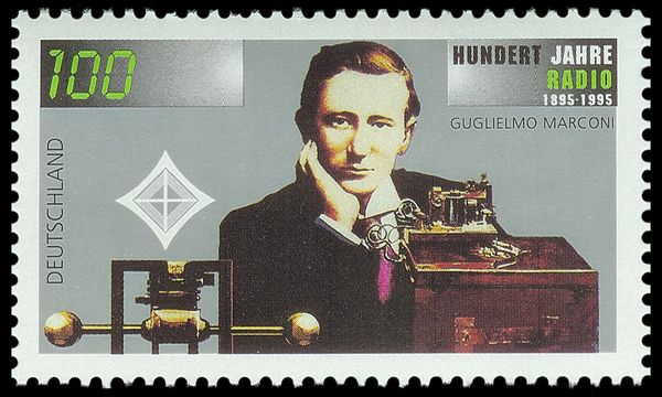 Guglielmo Marconi (1874-1937) and Transmitter