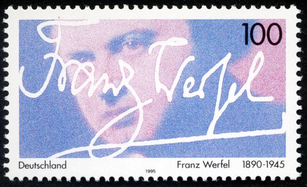 Franz Werfel and signature