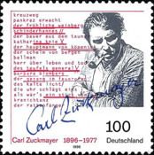 Carl Zuckmayer and signature