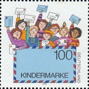 Children holding letters