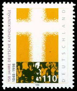 Crowds of People and Cross