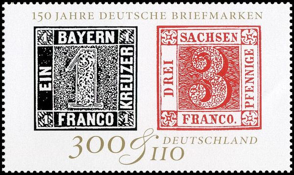 Stamps Bavaria N° 1 and Saxony N°1