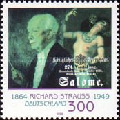 Richard Strauss, and poster from 'Salome' (opera)
