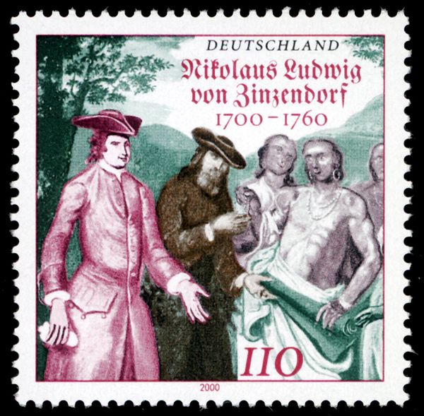 Nikolaus Ludwig von Zinzendorf with natives
