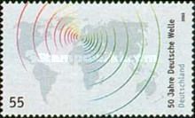 Waves over world map