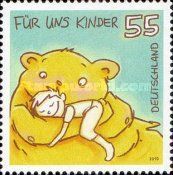 Bear holding a child