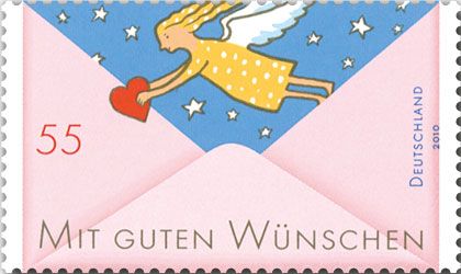 Greetings: Angel carrying Heart