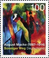 „Sonniger Weg“, painting by August Macke (1887-1914)