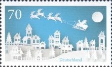 Christmas 2018 : Santa's Sleigh over City
