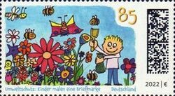 Environment Protection : Children Paint A Stamp