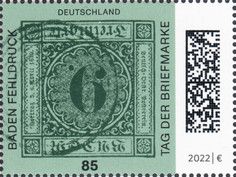 Stamp Day : Baden 1851 Color Error Stamp