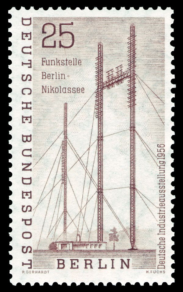 Antenna masts of the station Berlin-Nikolassee