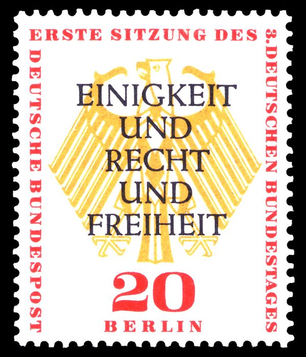 Federal eagle, inscription