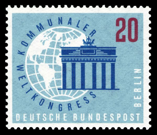Globe, inscription, Brandenburg Gate