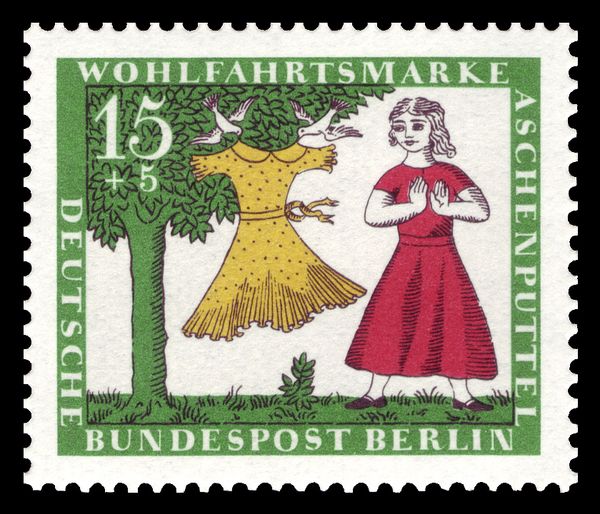 Scene from the fairy tale 'Cinderella'