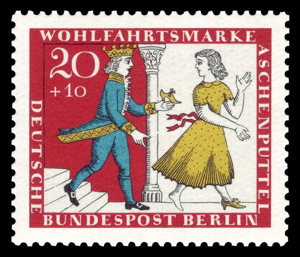Scene from the fairy tale 'Cinderella'