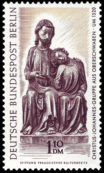 "Christ and St.John" (Wooden Statue)