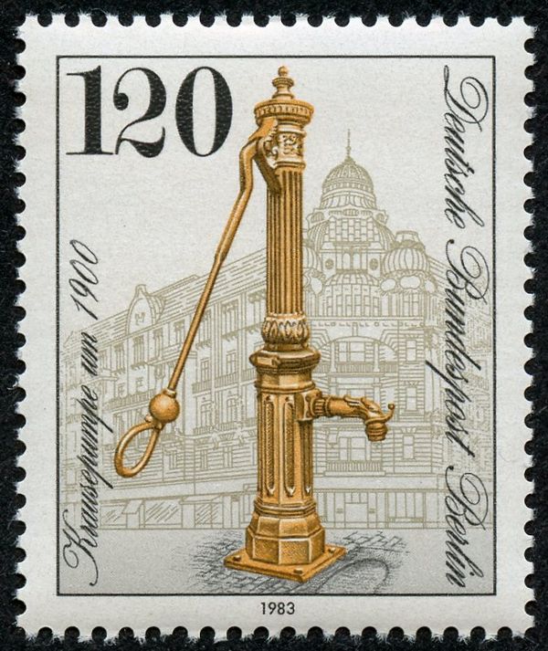 Krause pump (approx. 1900), Kurfürstendamm / corner Leibnizs