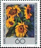 'Sunflowers on a grey background' by K.Schmidt-Rottluff