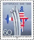 Airlift Memorial, allied US & UK flags forming airplane