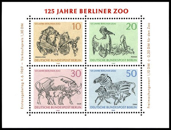 Bornean Orangutan, Dalmatian Pelican, Gaur, Plains Zebra