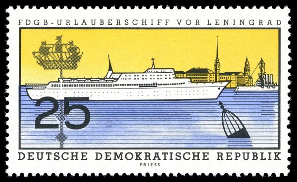 FDGB ship "Fritz Heckert" before Leningrad