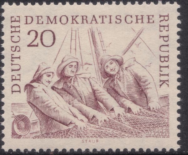 Fishermen Drawing in the Nets