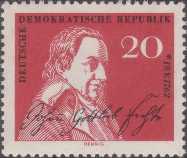 Johann Gottlieb Fichte (1762-1814), philosopher, signature