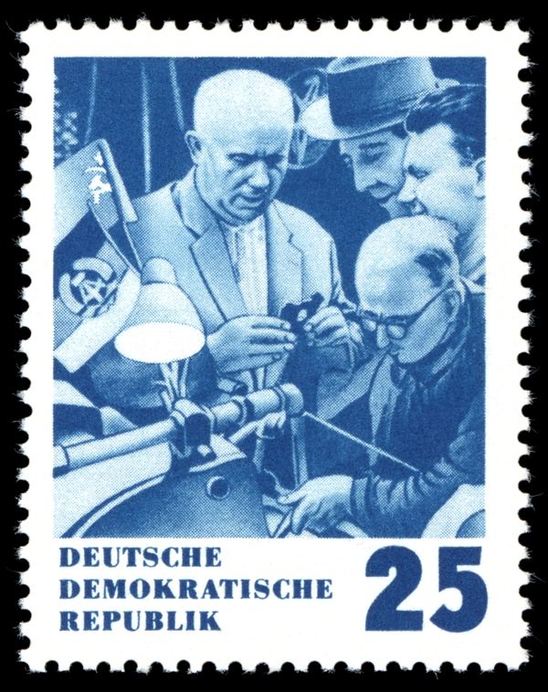 Nikita Khrushchev, with Workers