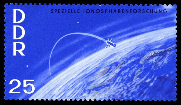 Satellite over Part of the Globe