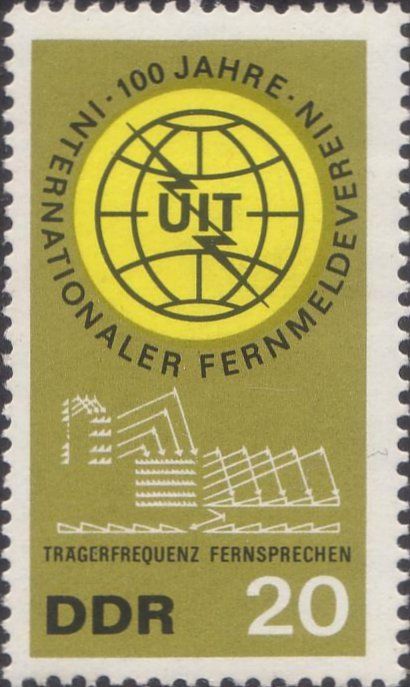 ITU Emblem and Carrier Wave Telephony